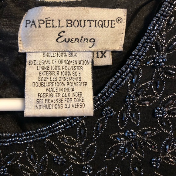 ADRIANNA PAPELL BOUTIQUE EVENING VINTAGE N.W.T. 25”Pit 2 Pit 27” Length Black - Picture 5 of 7